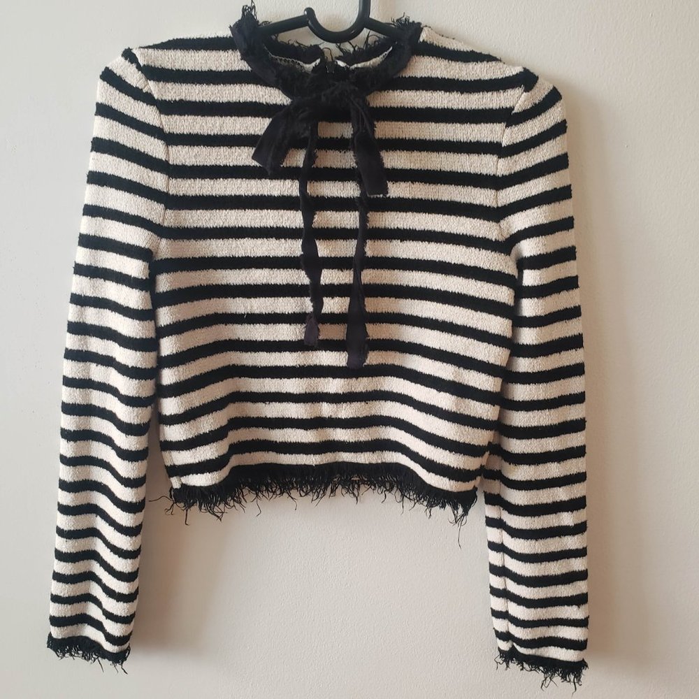 Zara Knit Long Sleeve Crop Sweater
